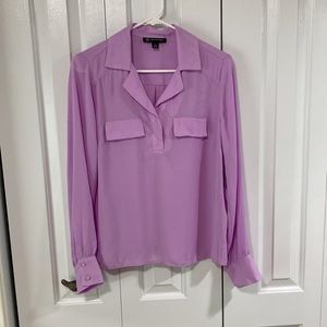 NWT INC International Concepts women’s sheer blouse. Lavender color. Size XS.